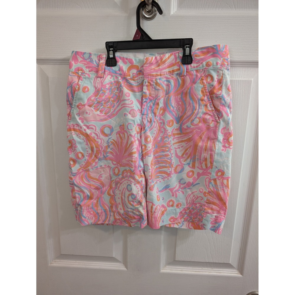 Lilly Pulitzer Chipper Bermuda Short‎ Pink Pout Too Much Bubbly - Size 0